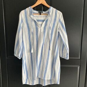 J Crew 100% coton striped tunic